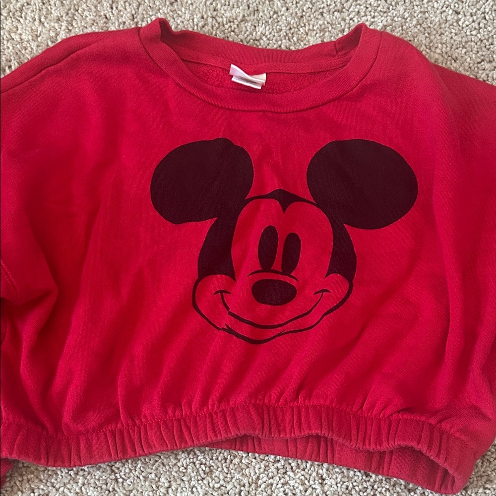Disney Red Mickey Mouse Kids Sweatshirt